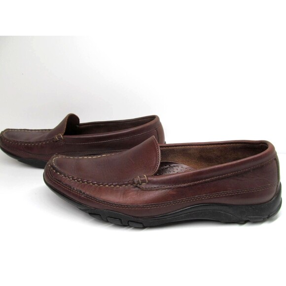 Allen Edmonds Boulder  Brown Leather Moc Toe Loafers Mens Size US 9.5 D - Picture 1 of 14